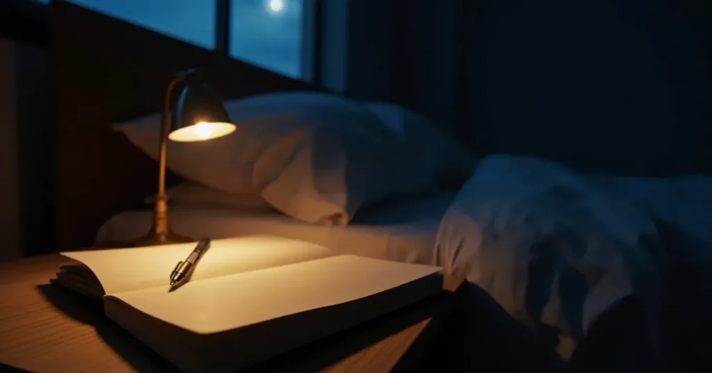 Écrire ses pensées avant le coucher