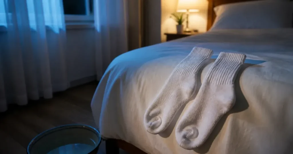 Chaussettes humides au coucher
