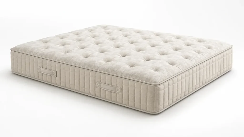 Matelas Epéda Iconique à ressorts ensachés, capitonné, 31 cm, vue de trois quarts