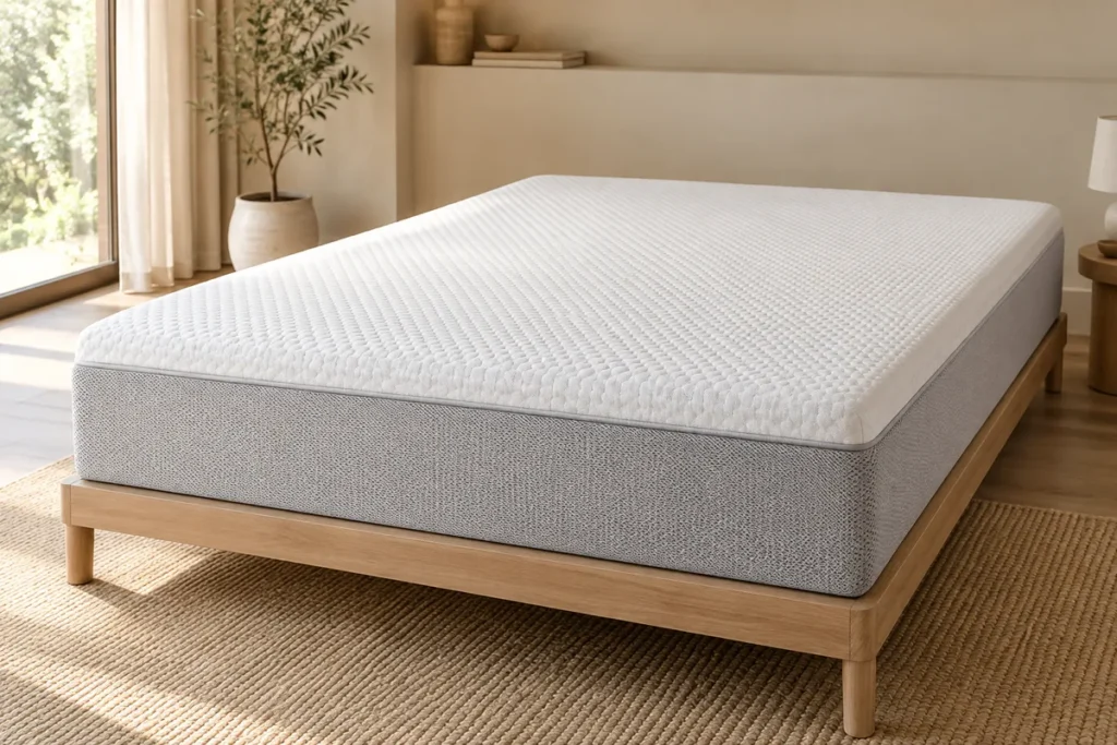 Matelas Hypnia Hybride Ultime, hybride 30 cm, vue de trois quarts