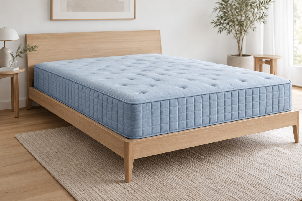 Matelas à ressorts ensachés IKEA Valevåg dans une chambre scandinave