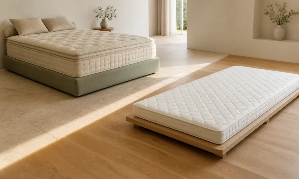 Emma ou Slome : deux matelas hybrides comparés dans une même chambre