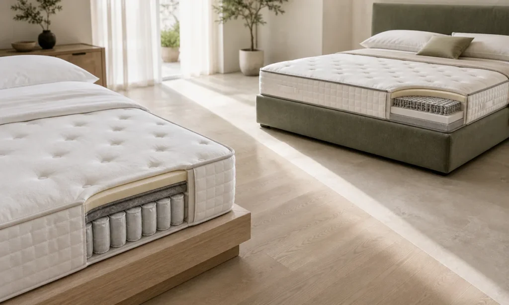 Emma ou Simba : deux matelas hybrides comparés côte à côte