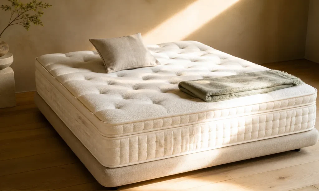 Meilleur matelas haut de gamme : un couchage premium épais dans une chambre raffinée