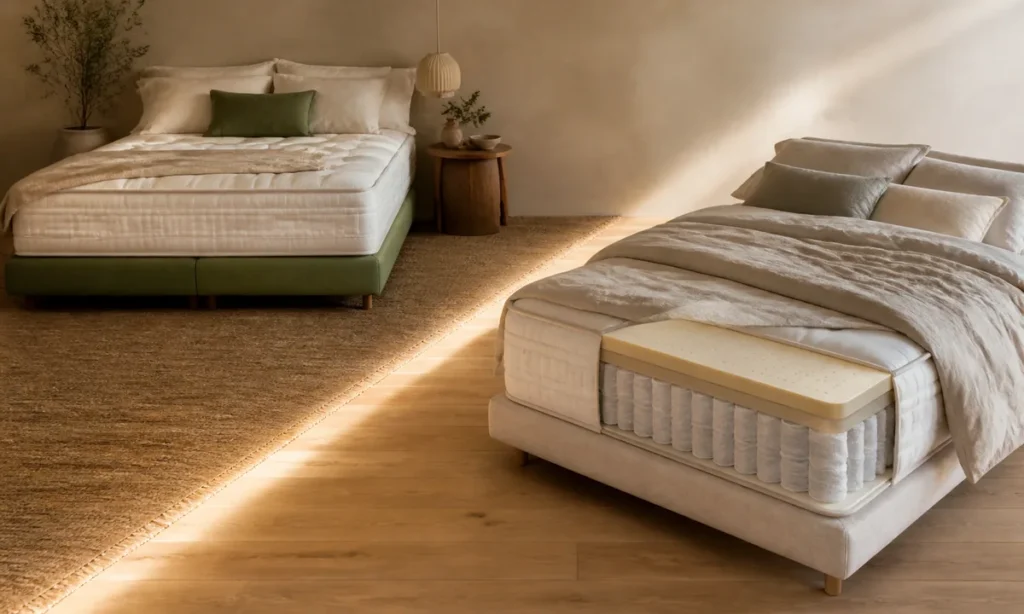 Meilleur matelas hybride : un couchage associant ressorts ensachés et mousses techniques