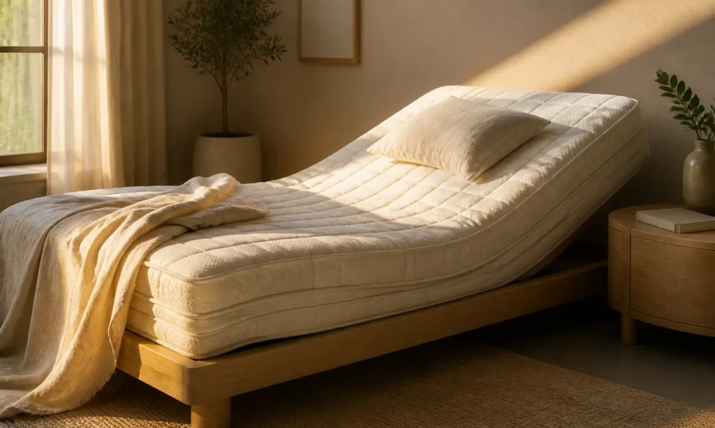 Meilleur matelas pour lit électrique : un couchage articulé en position relevée
