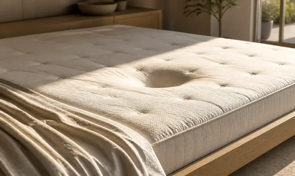 Meilleur matelas mémoire de forme : une empreinte qui s'efface sur la surface viscoélastique
