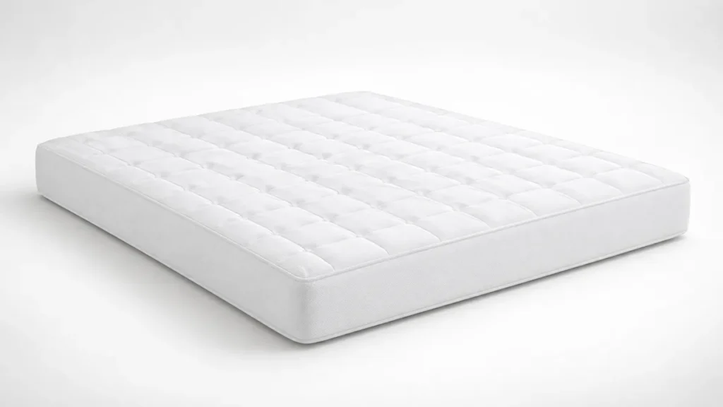 Matelas Sampur Cosmos à ressorts ensachés et mémoire de forme, 21 cm, vue de trois quarts