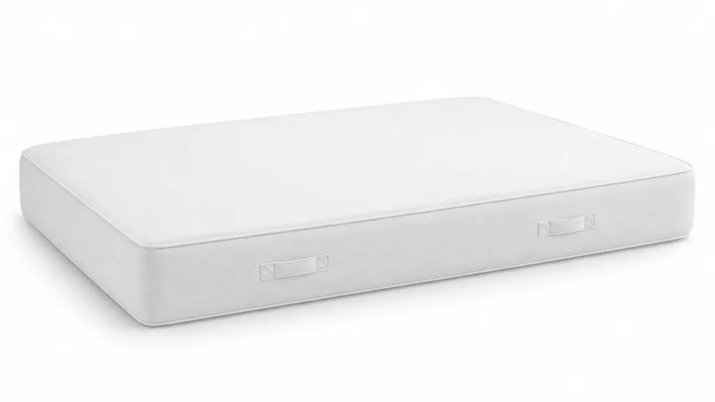 Matelas Sampur Excelsior, mémoire de forme et ressorts ensachés, 30 cm, vue de trois quarts