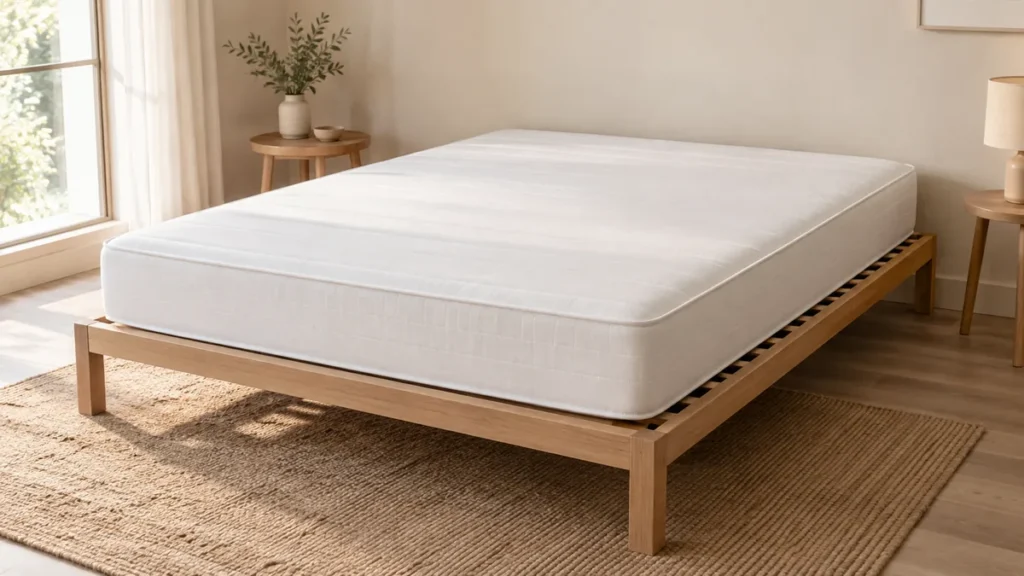 Matelas Simmons Lotus à ressorts ensachés, 23 cm, vue de trois quarts